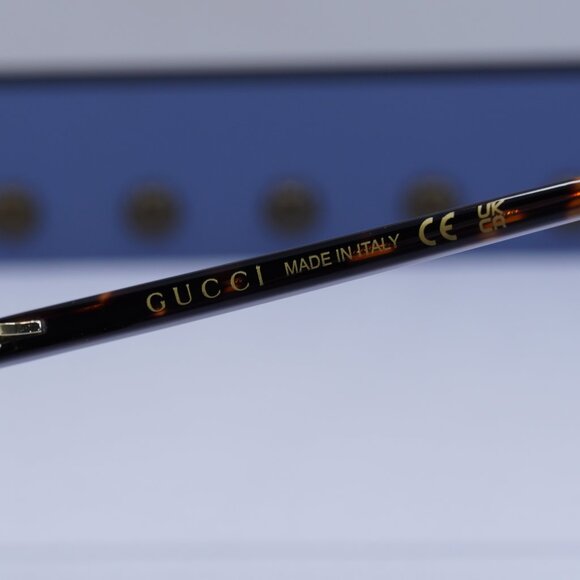 Gucci GG1360O 002 Cat Eye Eyeglasses - Dark Havana 53mm - Picture 8 of 12